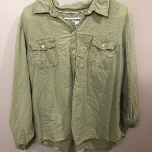 Croft & Barrow Green Button Up